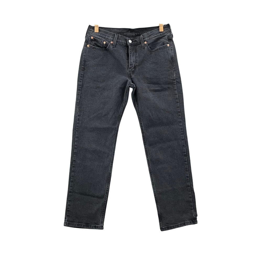 Levis 514 Jeans Mens 30x27 Black Denim Straight Leg Five Pocket Stretch Pants